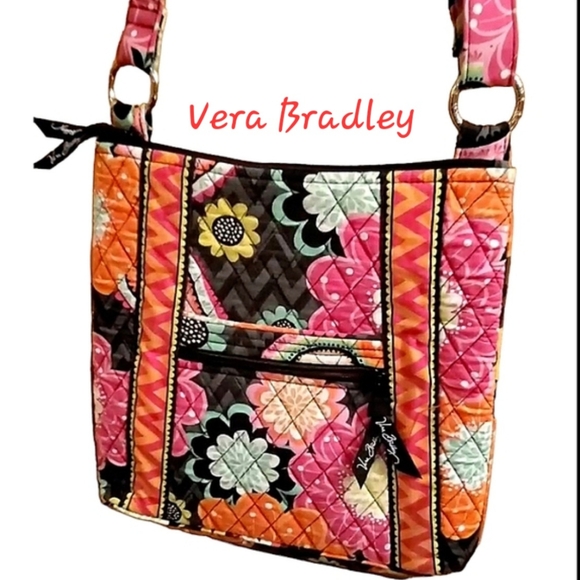 Vera Bradley Iconic Hipster Ziggy Zinnia Crossbody Bag Great Fall Colors - Picture 1 of 15